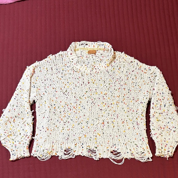 POL Sweaters - POL Women's Speckled Knit Sweater Size Medium